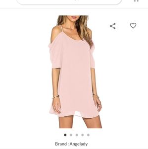 Angelady pink chiffon dress